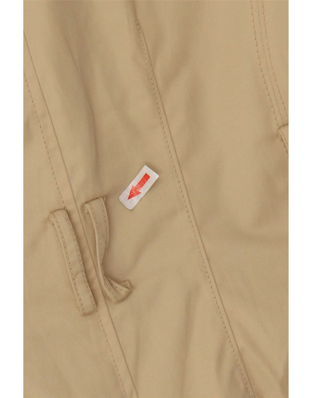 Casaco impermeável feminino Lands End UK 10 pequeno algodão bege