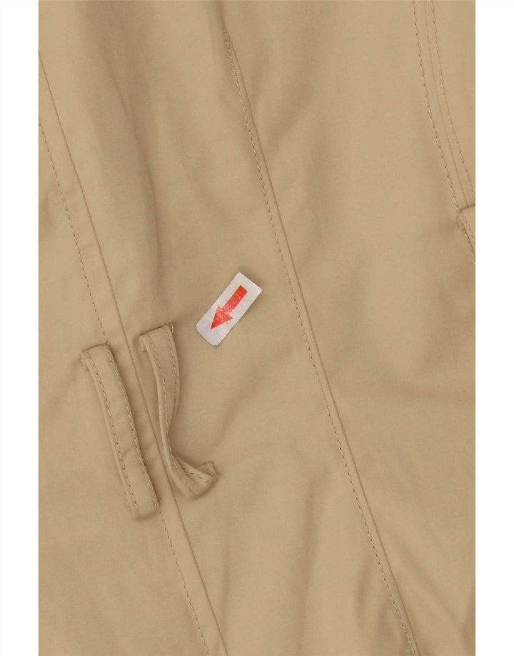 Casaco impermeável feminino Lands End UK 10 pequeno algodão bege
