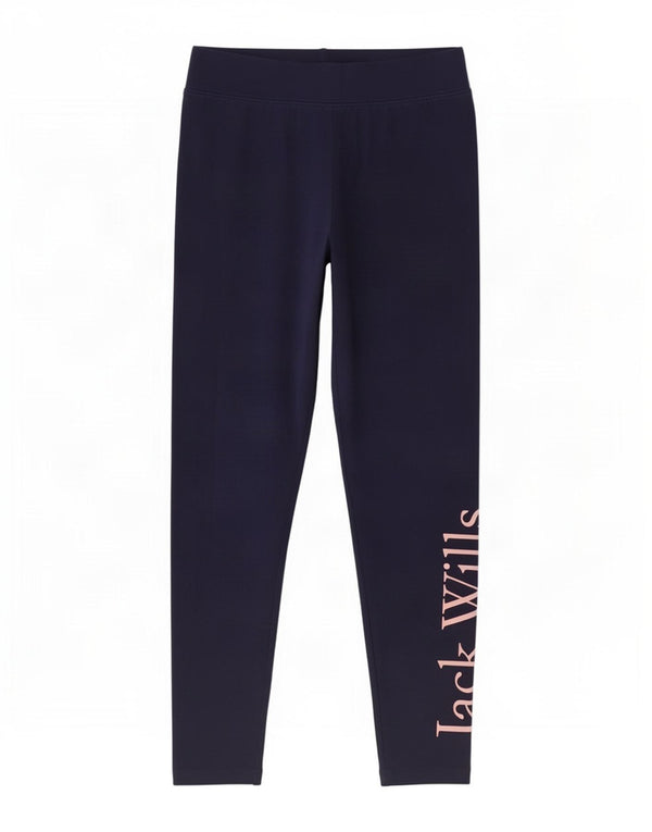 Leggings gráficas para meninas Jack Wills 9-10 anos algodão azul marinho