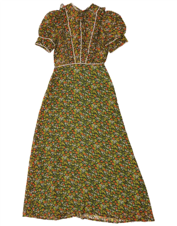 Vestido maxi feminino Radley EU 38 verde médio floral