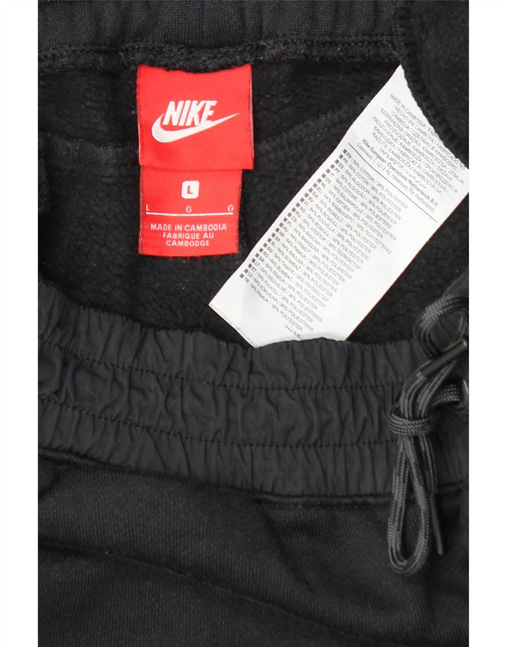 Calça de treino masculina Nike grande algodão preto