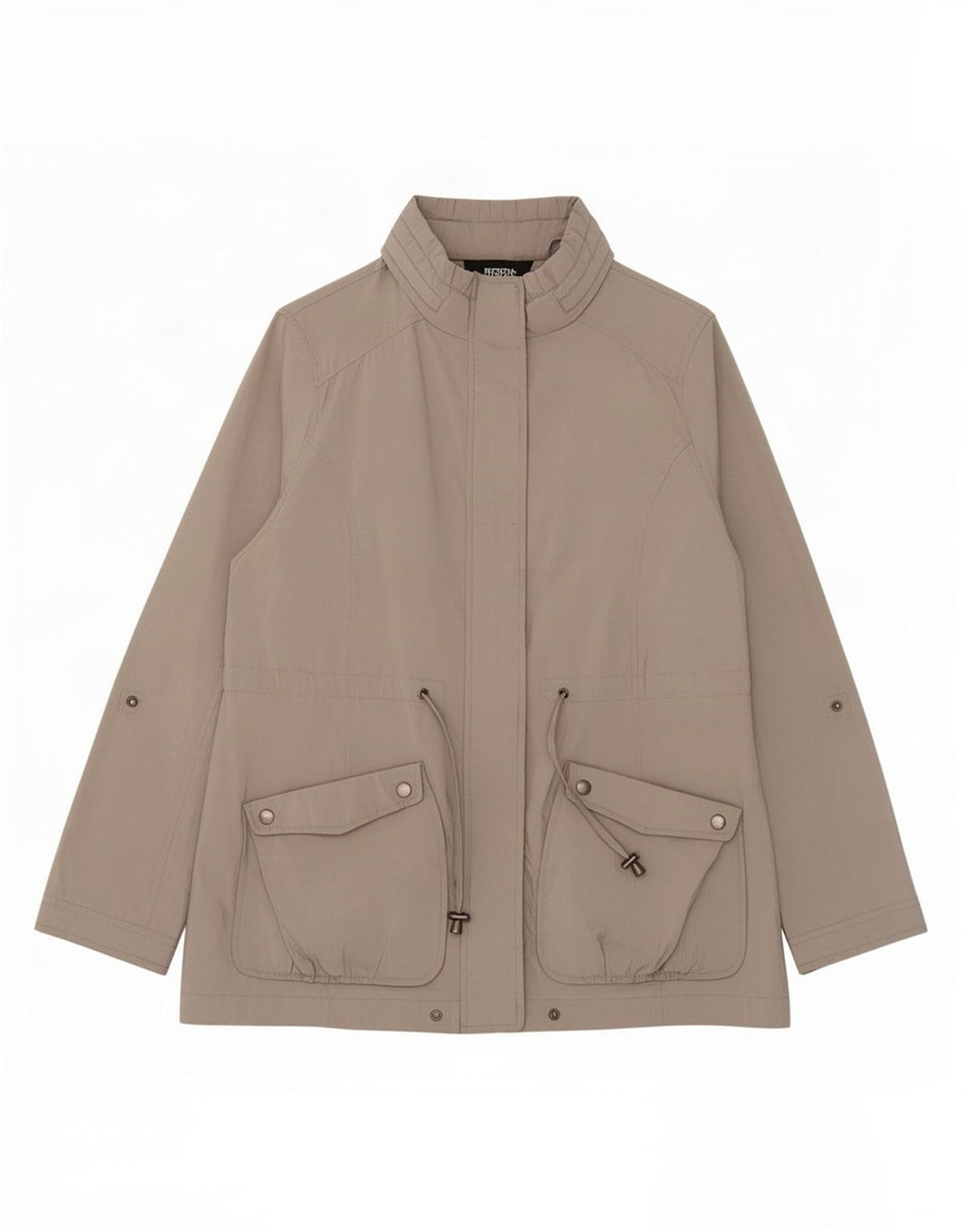 Jaqueta parka feminina com capuz M&Co UK 12 poliéster cinza médio