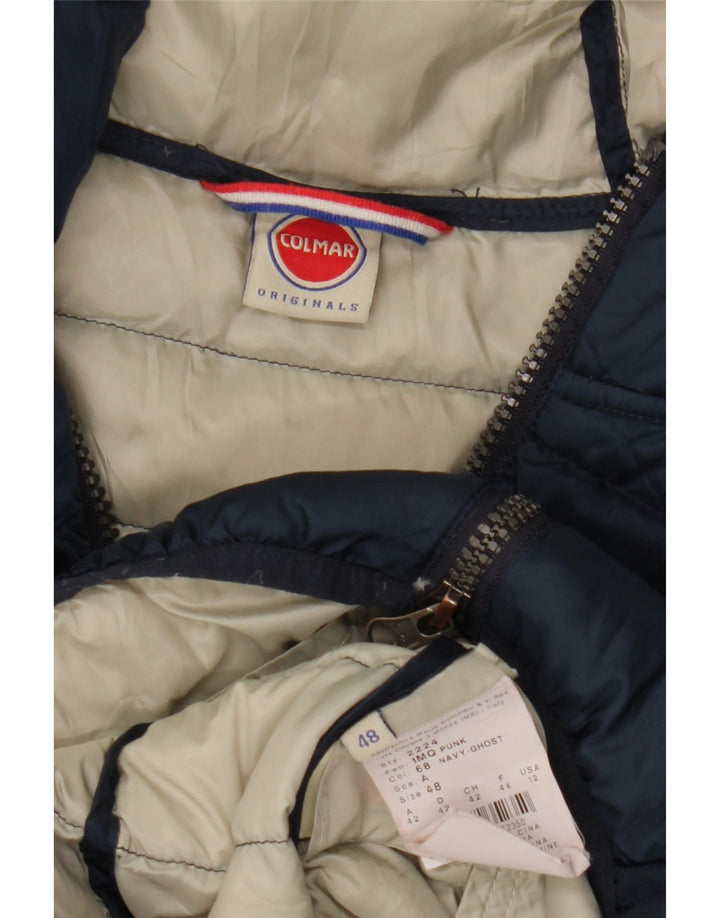 Jaqueta acolchoada com capuz feminino Colmar IT 48 XL azul marinho poliéster