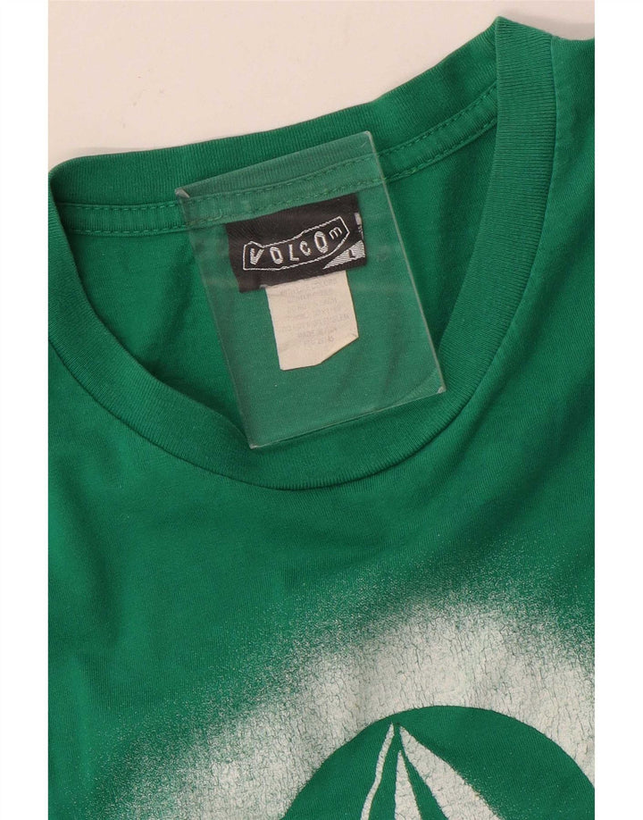 Camiseta masculina gráfica Volcom grande algodão verde