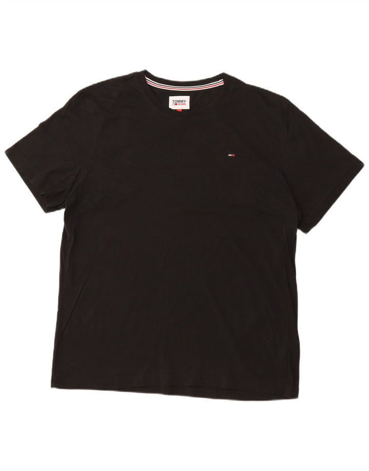 TOMMY HILFIGER Camiseta masculina Top XL algodão preto