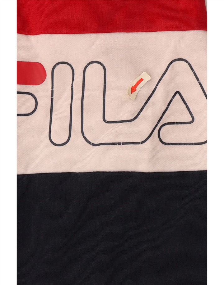 Moletom feminino Fila Jumper UK 14 médio multicolorido colorblock