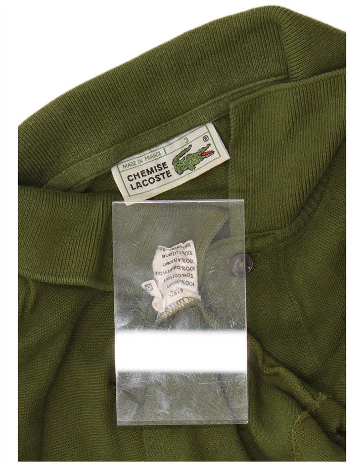 Camisa polo masculina LACOSTE tamanho 3 pequeno algodão cáqui