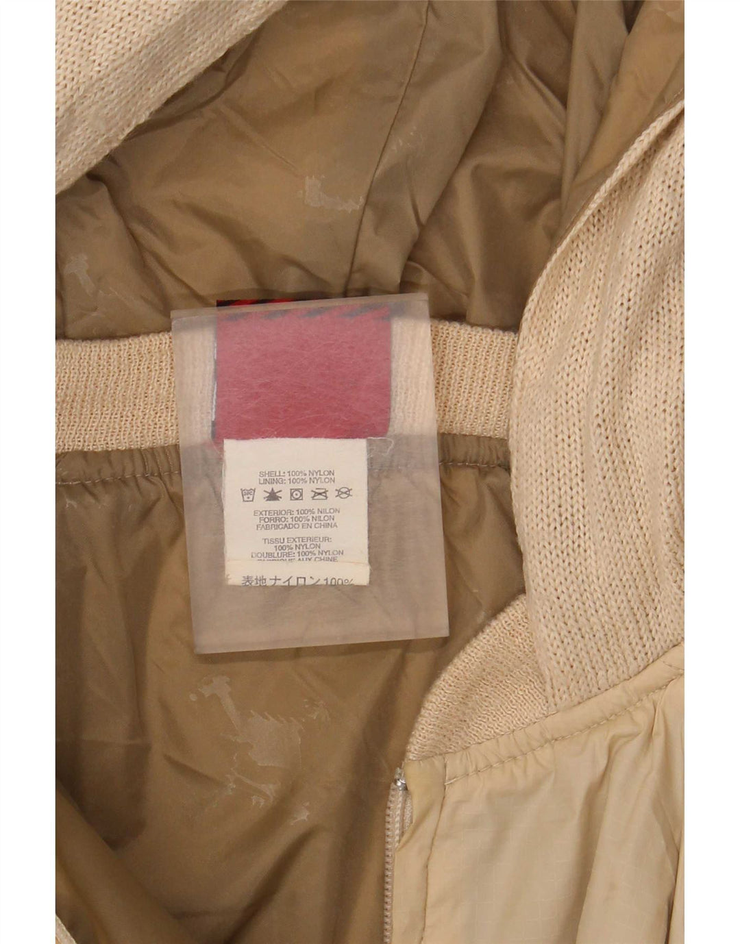 Jaqueta bomber masculina com capuz Oakley UK 38 nylon bege médio
