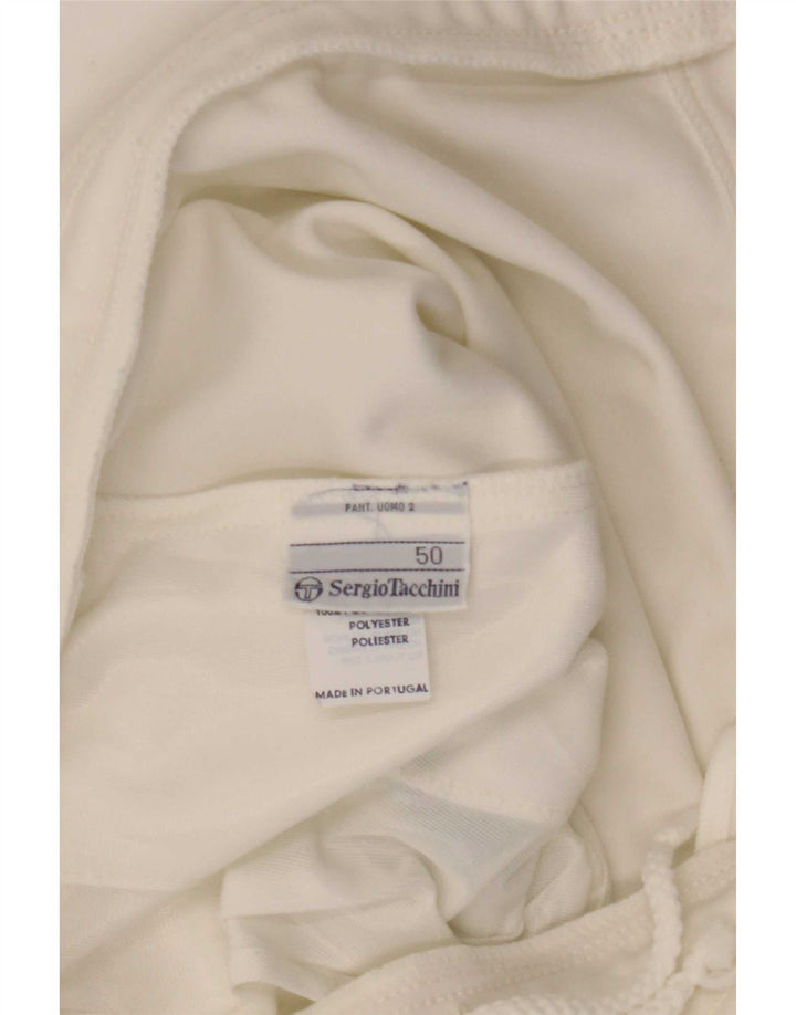 Sergio Tacchini Mens Sport Shorts IT 50 Grande Poliéster Branco