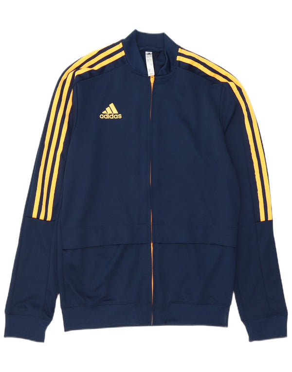 ADIDAS Mens Climalite Tracksuit Top Jacket UK 36/38 Pequeno Azul Marinho