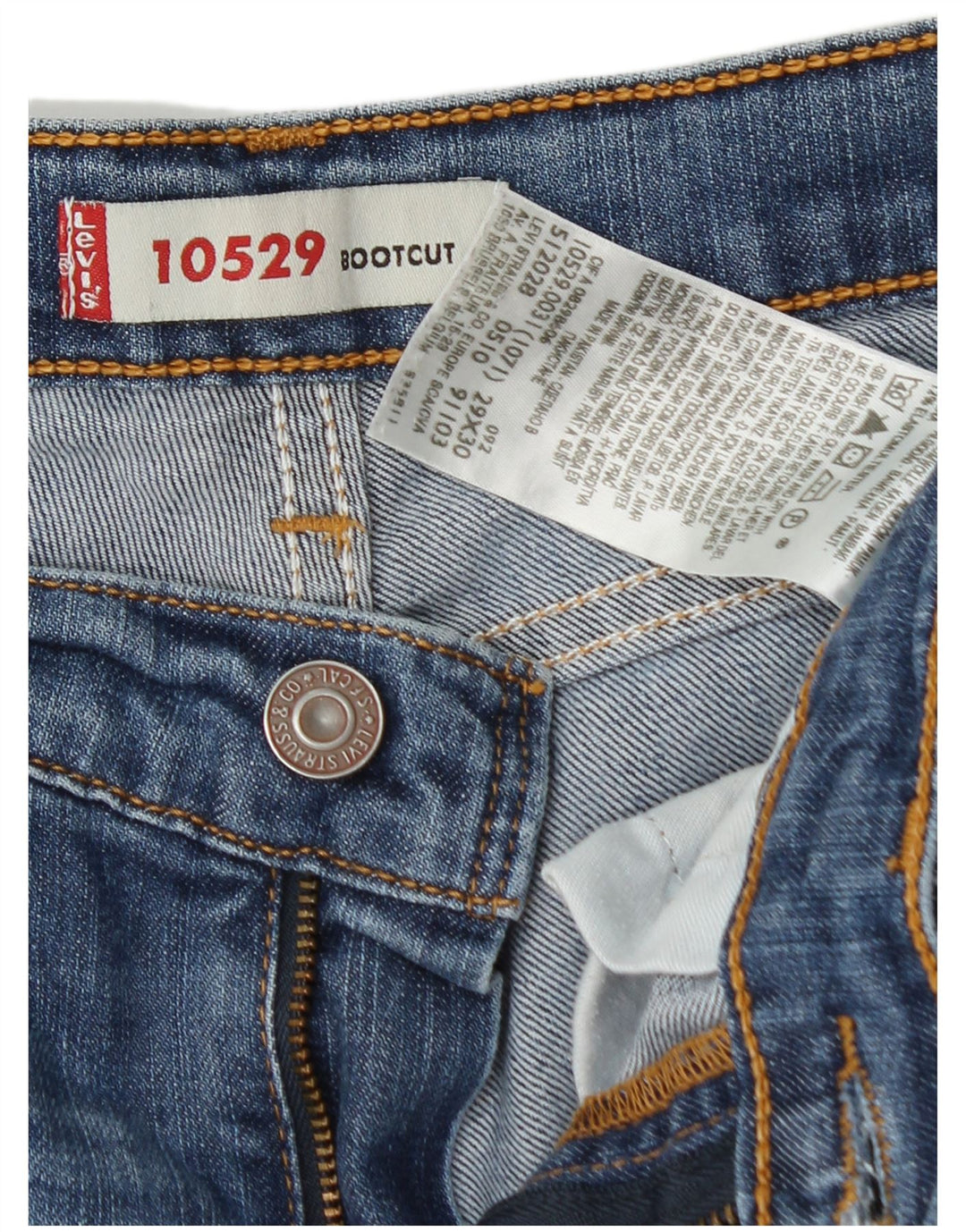 Levi's feminino 10529 bootcut jeans w29 l30 algodão azul
