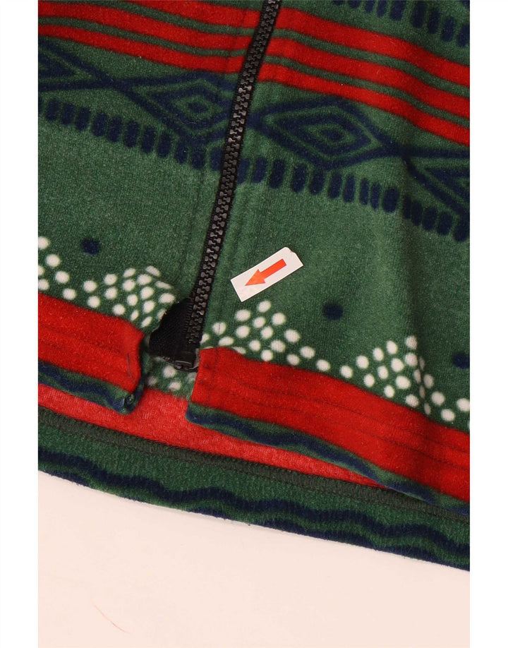 Jaqueta de lã masculina vintage UK 38 verde médio geométrico