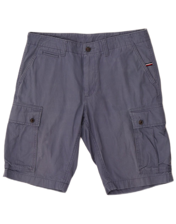 Tommy Hilfiger Mens Cargo Shorts W34 Large Navy Blue Cotton