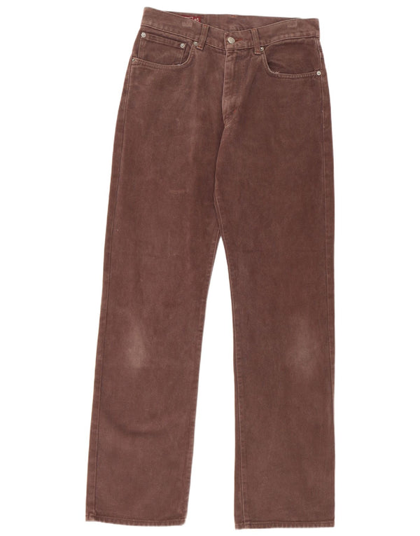 Jeans retos masculinos Marlboro Classics W32 L34 algodão marrom