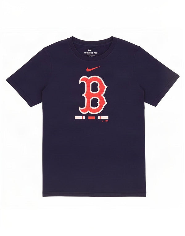 Camiseta Nike Boys Boston Red Sox Graphic Top 10-11 anos Médio Azul Marinho