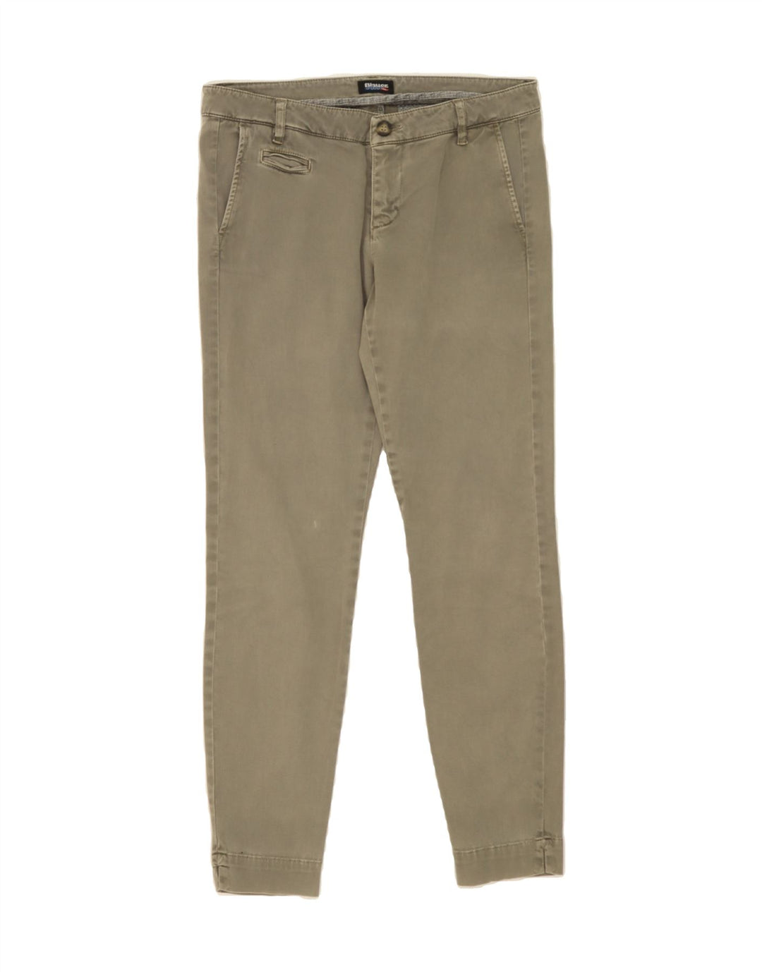 BLAUER Womens Skinny Chino Trousers W28 L27 Khaki Cotton Vintage Blauer and Second-Hand Blauer from Messina Hembry 