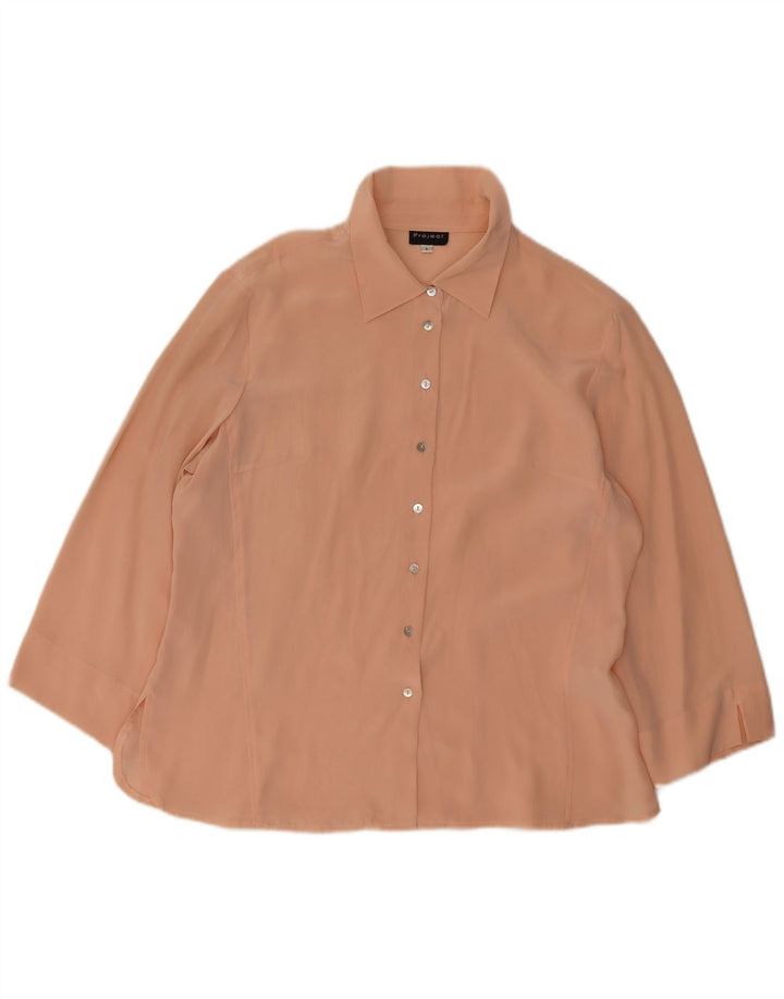 Blusa feminina Project UK 16 grande seda rosa