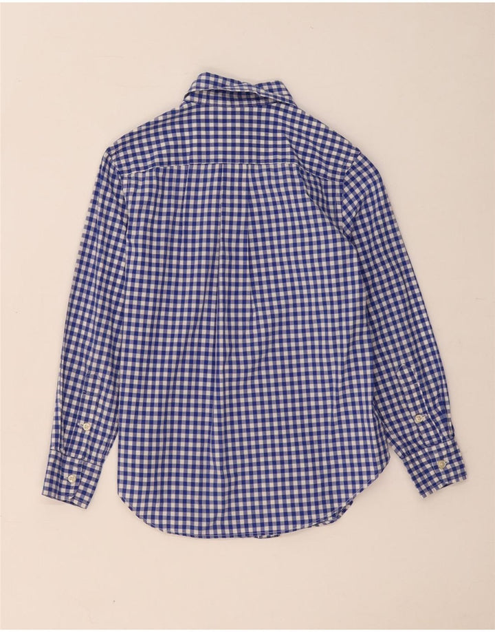 Ralph Lauren Camisa masculina 7-8 anos pequena algodão guingão azul