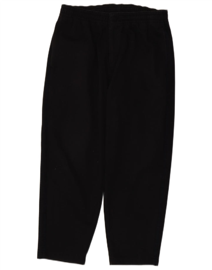 Adidas Mens Tapered Calça Casual Médio W32 L26 Poliéster Preto