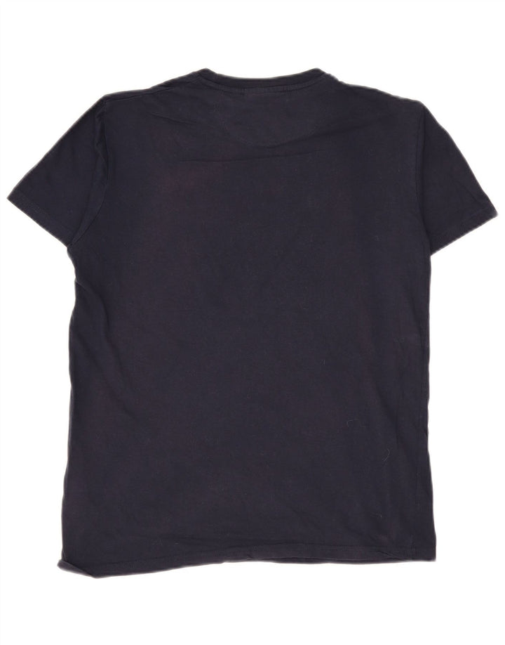 Camiseta masculina Pierre Cardin Top médio algodão azul marinho