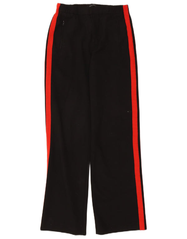 Zara Calça feminina casual cintura alta solta ajuste médio W28 L33 preta