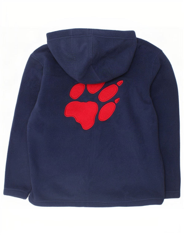 Jaqueta de lã com capuz gráfico Jack Wolfskin Boys 9-10 anos azul marinho