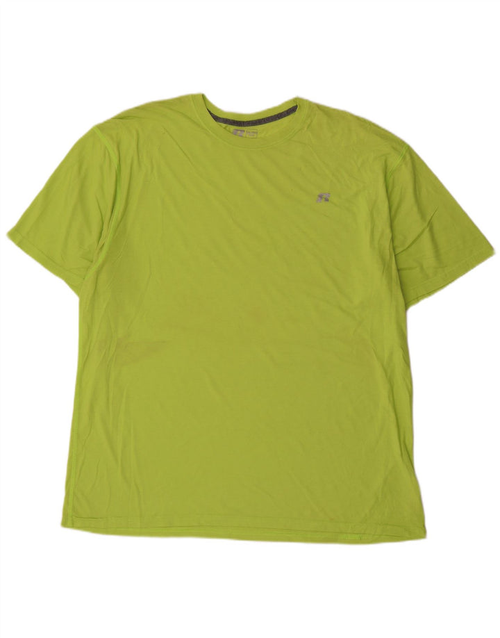 RUSSELL ATLÉTICO Masculino Dri-Power Camiseta Top 2XL Poliéster Verde