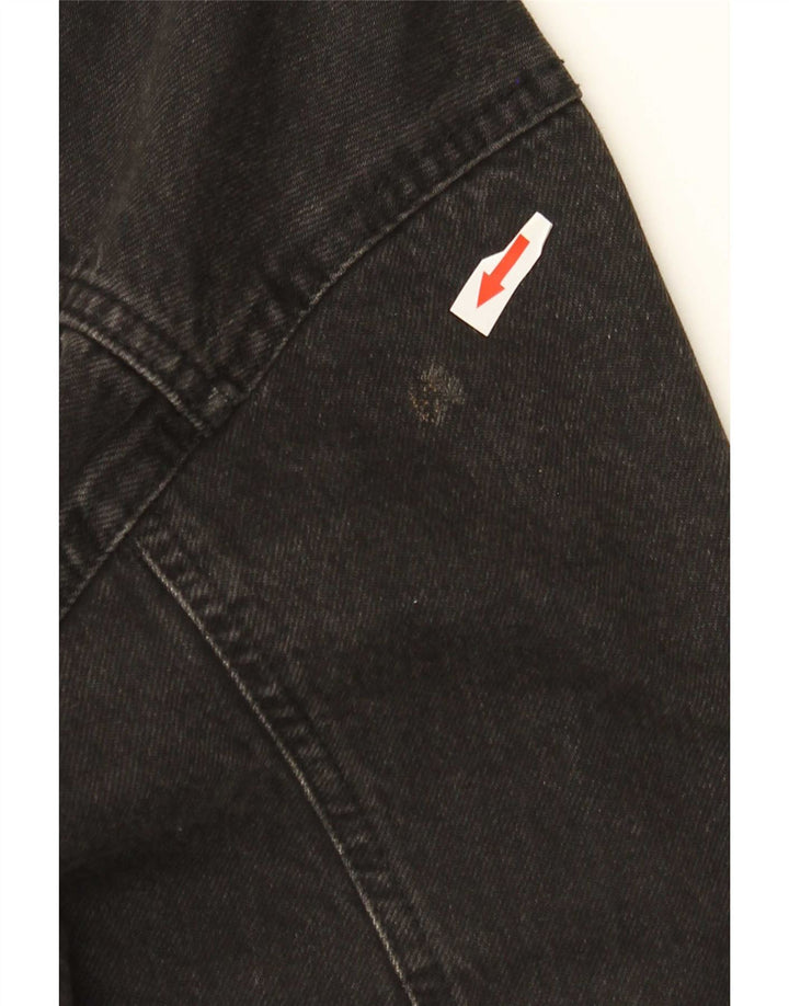 Jaqueta jeans feminina Zara Reino Unido 16 grande algodão preto