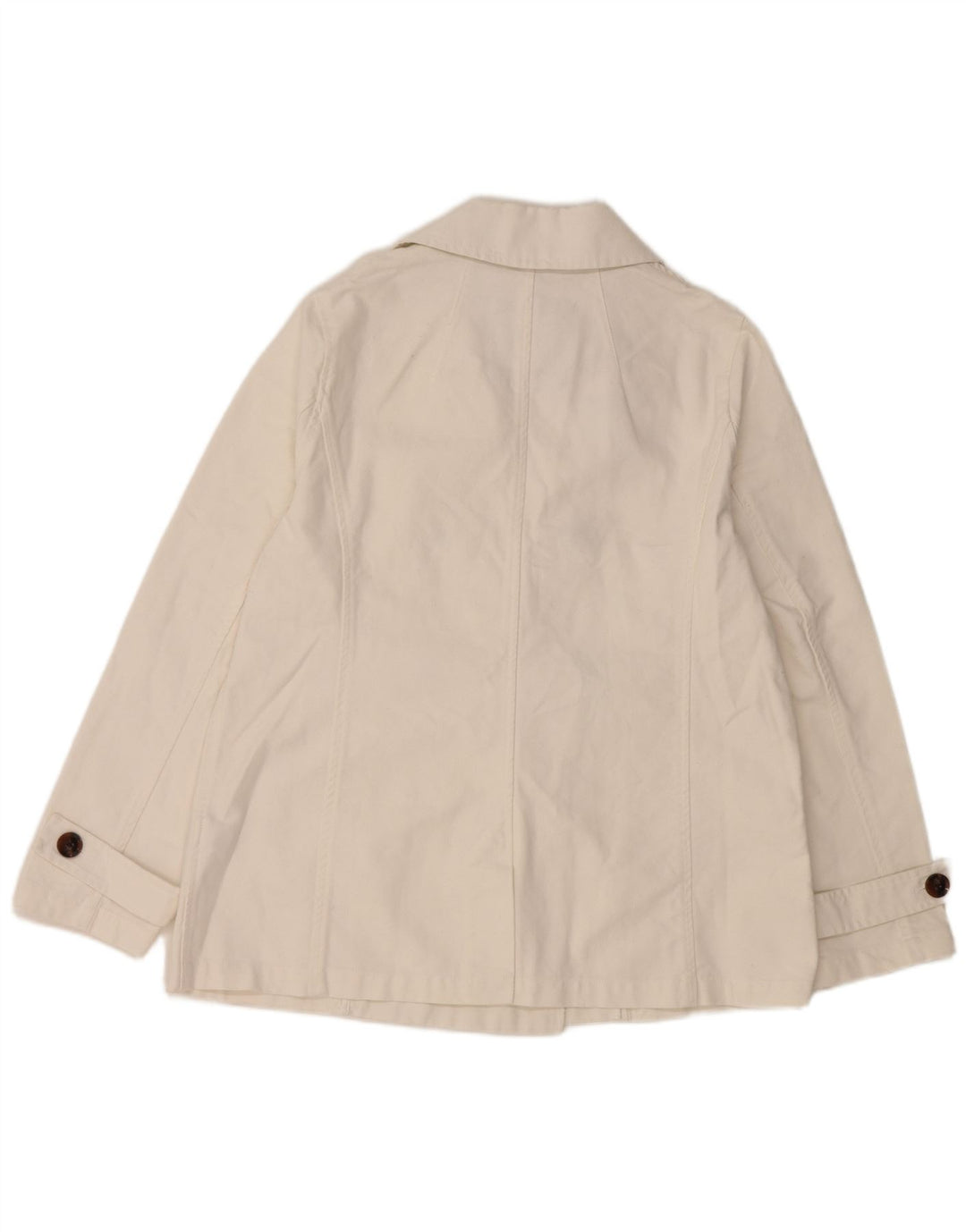 CREW CLOTHING Casaco feminino ervilha Reino Unido 16 grande algodão branco