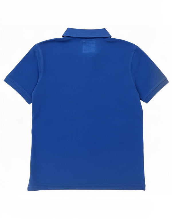 Camisa polo masculina Crew Clothing algodão azul médio