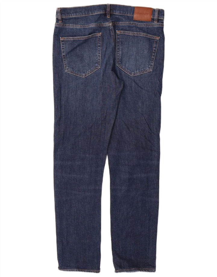 Gant Mens Slim Jeans W33 L32 Azul Algodão