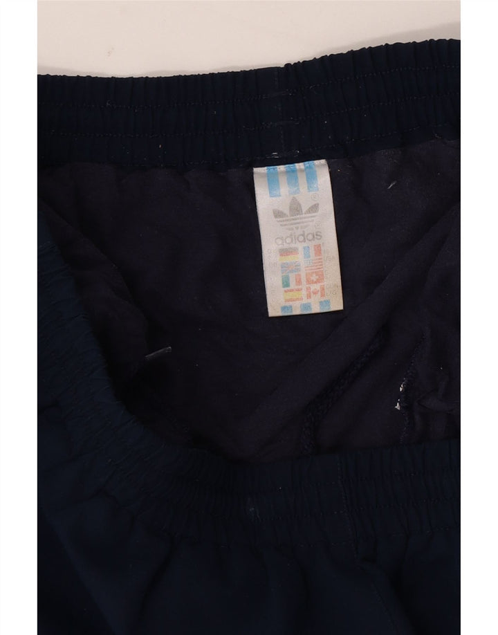 Shorts esportivos masculinos Adidas grandes poliéster azul marinho