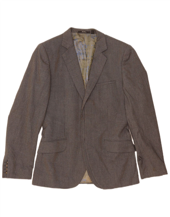 Jaqueta masculina aberta Ted Baker tamanho 2 cinza pequeno