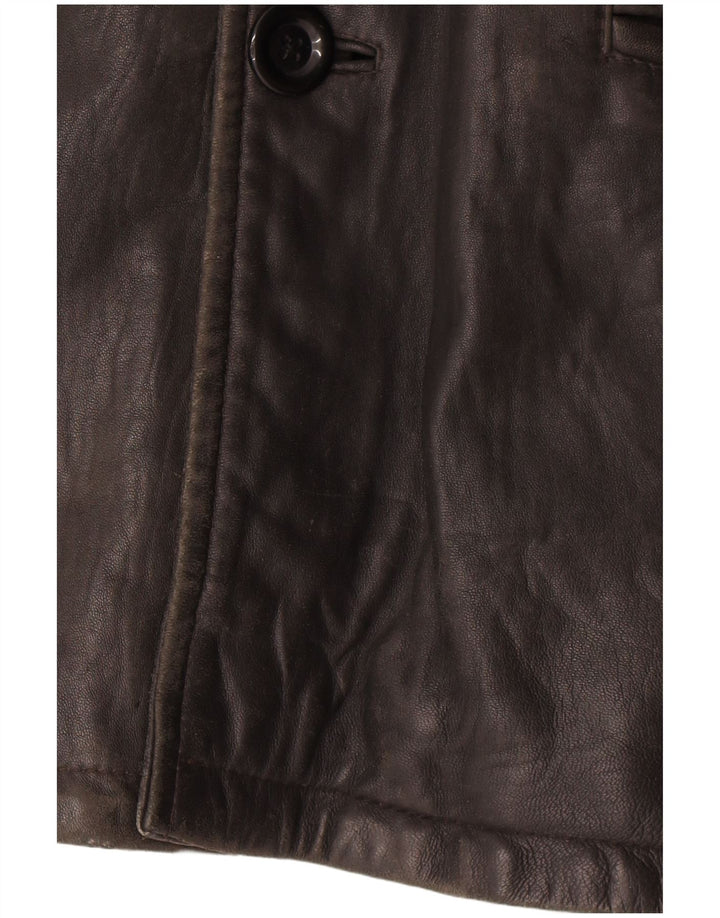 Jaqueta de couro masculina Maddox IT 56 3XL couro preto