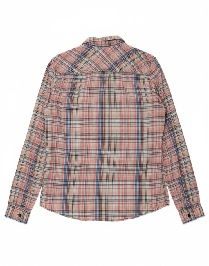 Camisa masculina CALVIN KLEIN JEANS grande algodão xadrez rosa