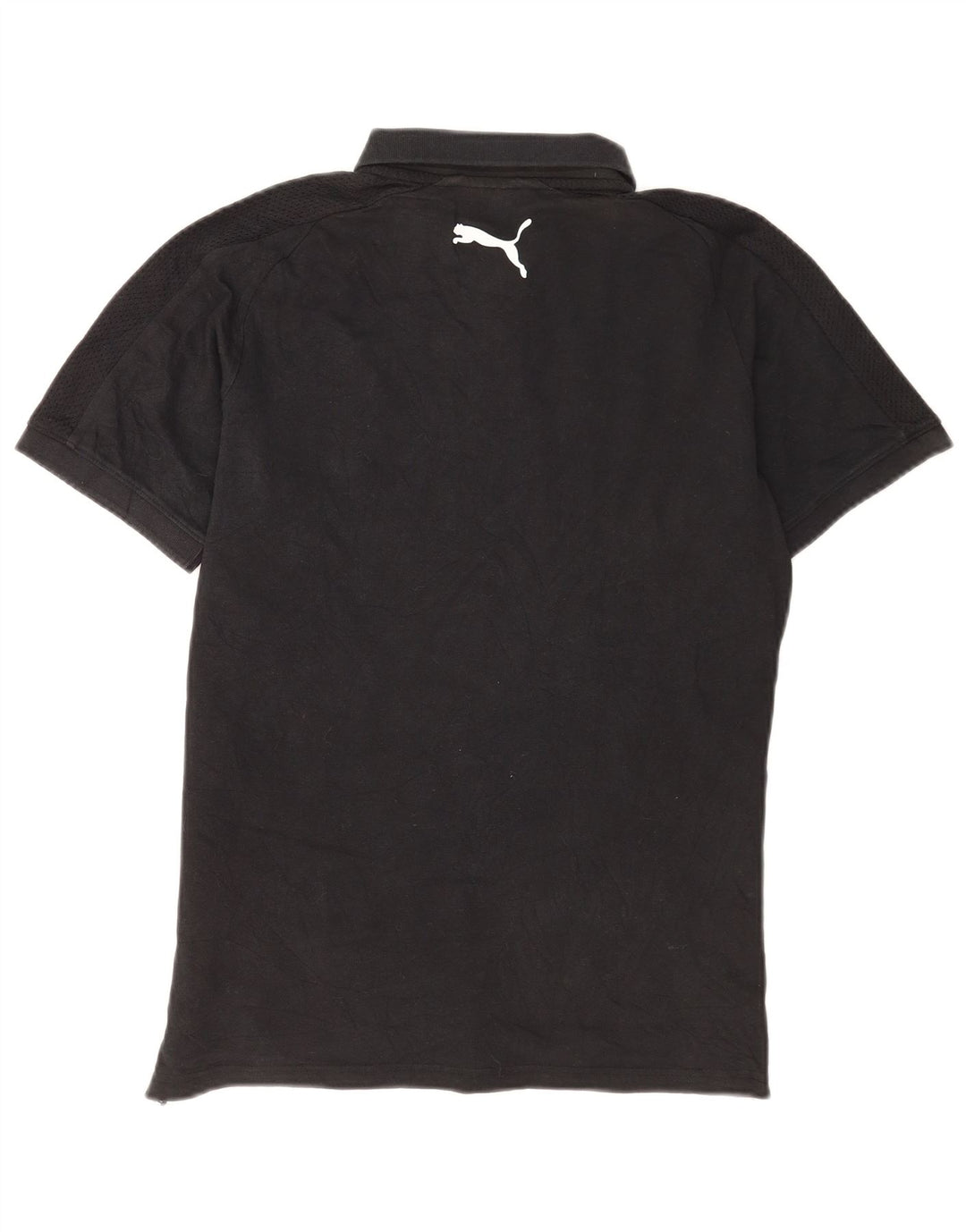Camisa polo masculina Puma pequena algodão preto