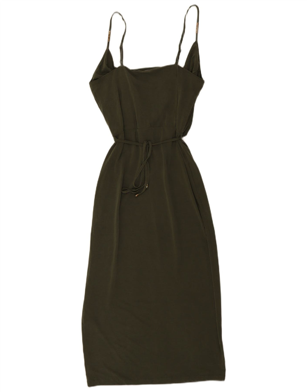 Vestido feminino OASIS UK 12 médio cáqui modal
