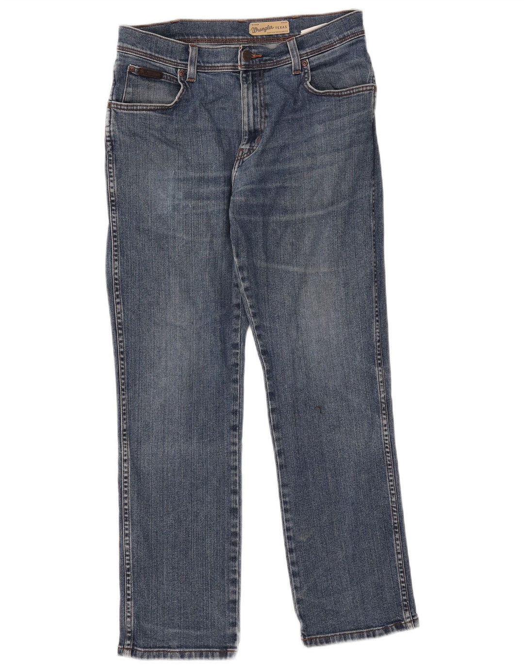 Wrangler Masculino Texas Straight Jeans W32 L30 Azul Algodão