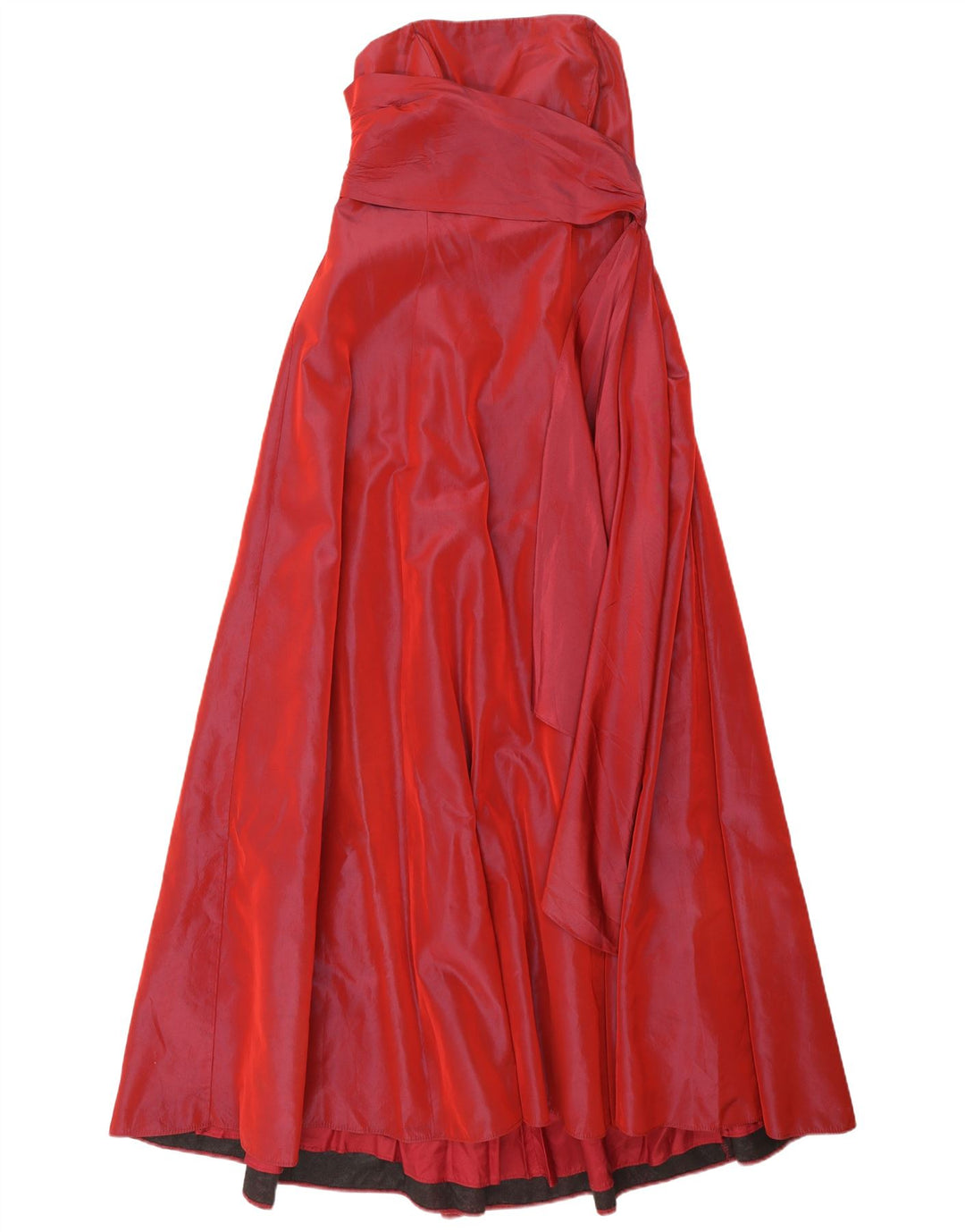 Debut vestido maxi sem alças feminino Reino Unido 12 viscose vermelha média