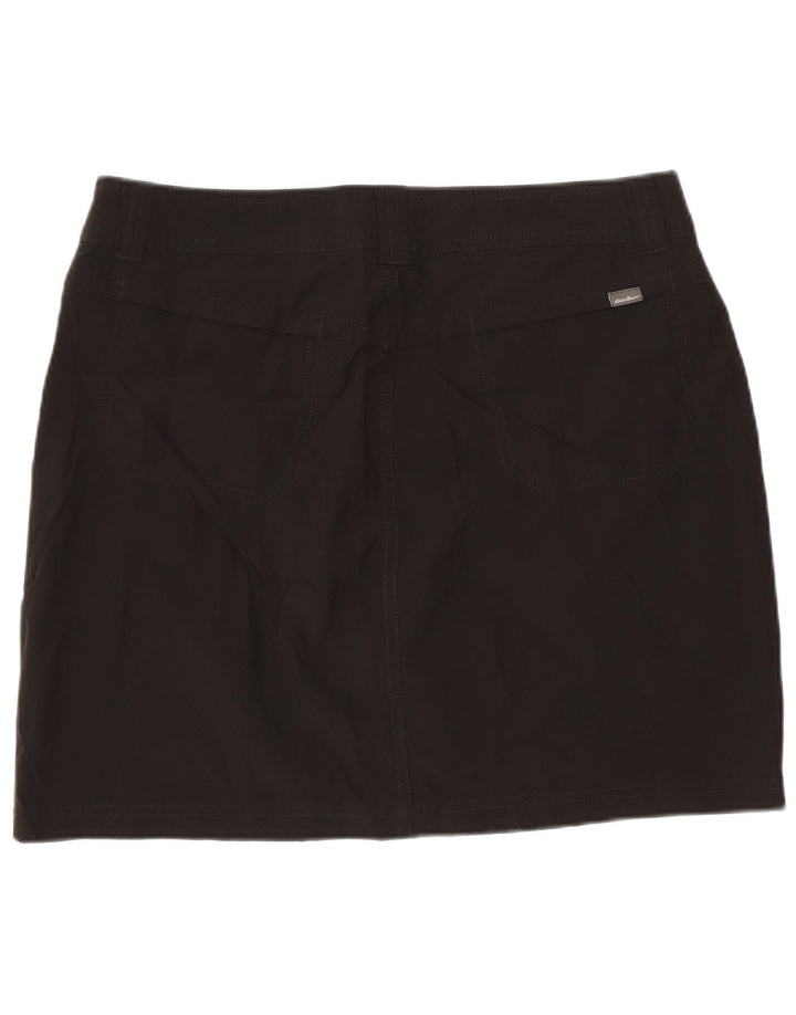Minissaia feminina EDDIE BAUER EUA 6 médio W32 poliéster preto
