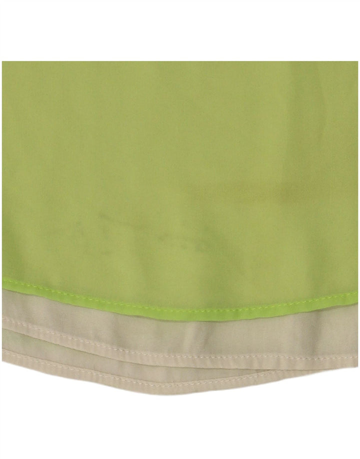Zara Womens Cami Top UK 10 Pequeno Poliéster Verde
