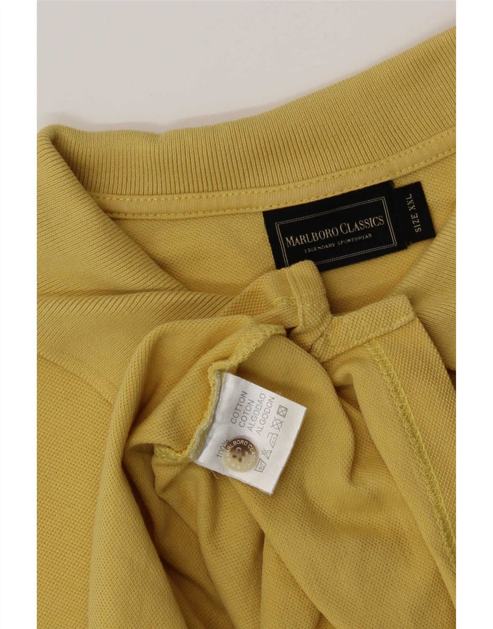 Camisa polo masculina Marlboro Classics 2XL algodão amarelo