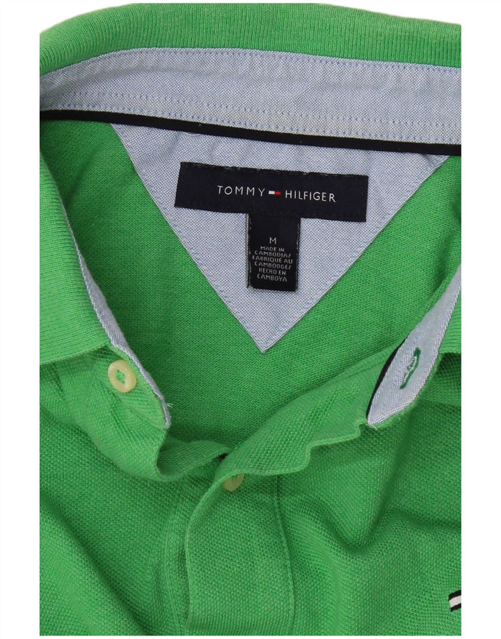 Camisa polo masculina TOMMY HILFIGER algodão verde médio