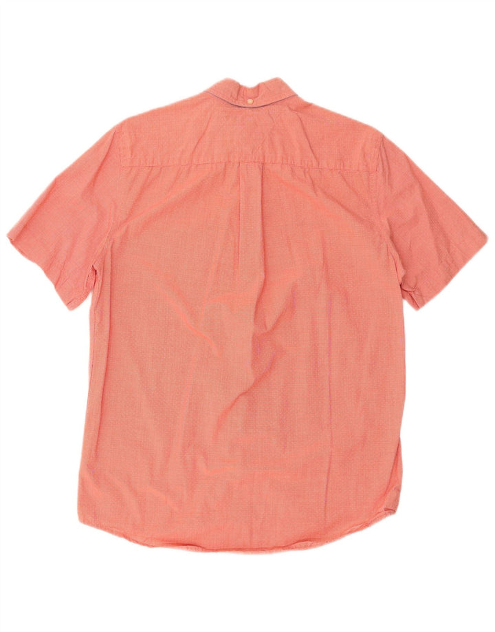 Tommy Hilfiger Camisa masculina de manga curta Classic Fit pequena vermelha Houndstooth