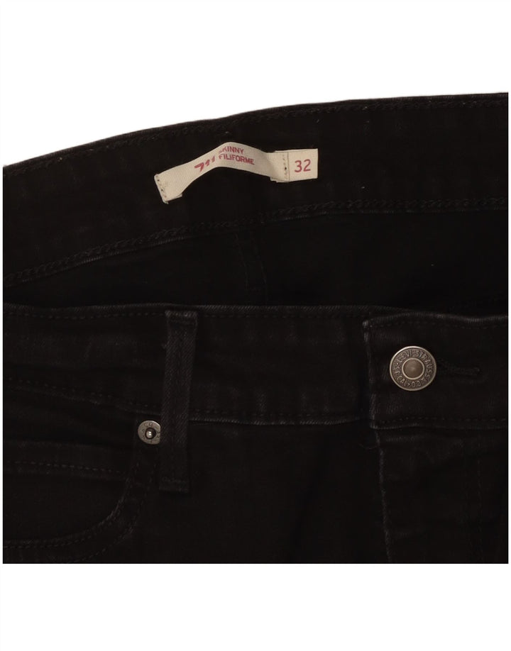 Calça jeans feminina Levi's 711 skinny W32 L30 preta
