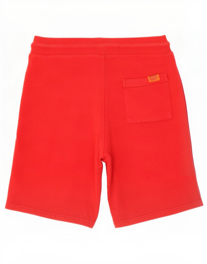 Superdry Mens Sport Shorts Médio Algodão Vermelho