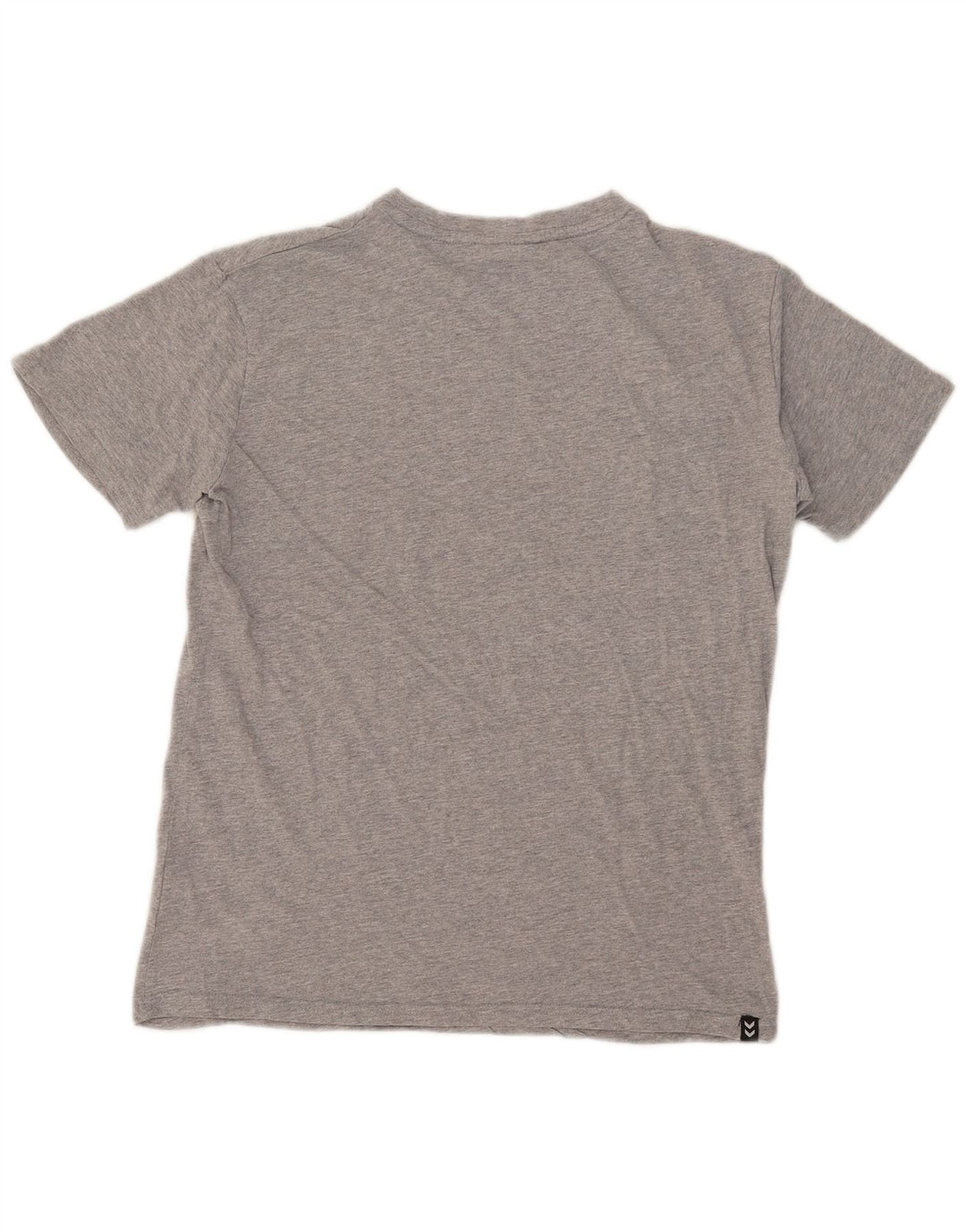 Hummel Camiseta masculina gráfica Top algodão manchado cinza médio