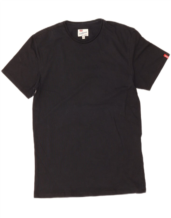 LEVI'S Womens T-Shirt Top UK 12 Medium Black Cotton Vintage Levi's and Second-Hand Levi's from Messina Hembry 