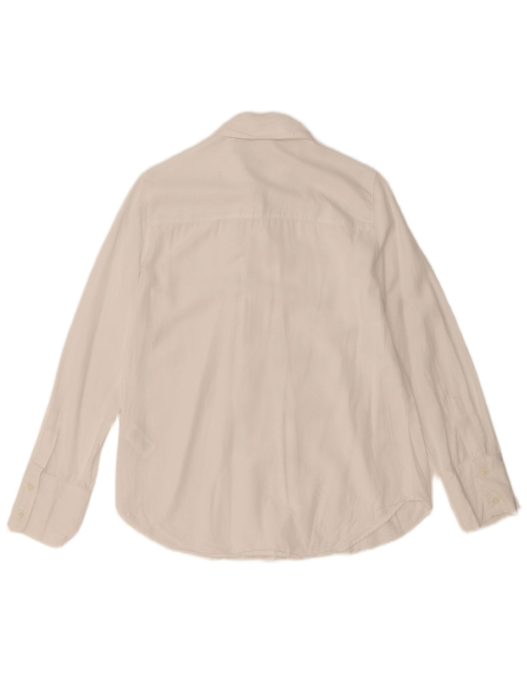 Zara Camisa Feminina UK 10 Pequena Lyocell Branca