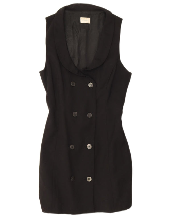 Jaqueta blazer feminina Longline sem mangas Benetton IT 44 médio preto